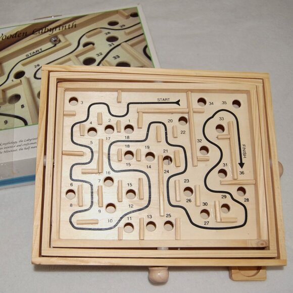 NIB Wooden Labyrinth Game - Picture 2 of 12